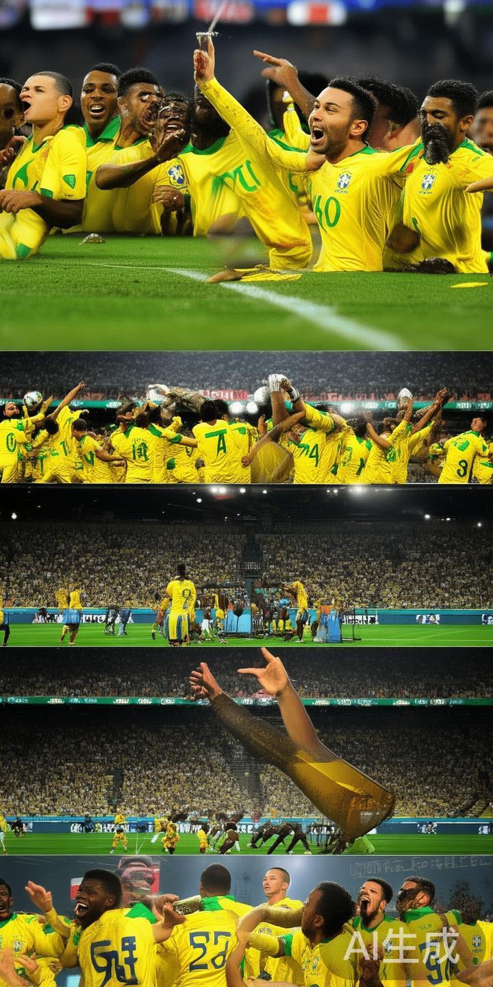 实际案例中，假设巴西队在小组赛中表现出色，连续赢得